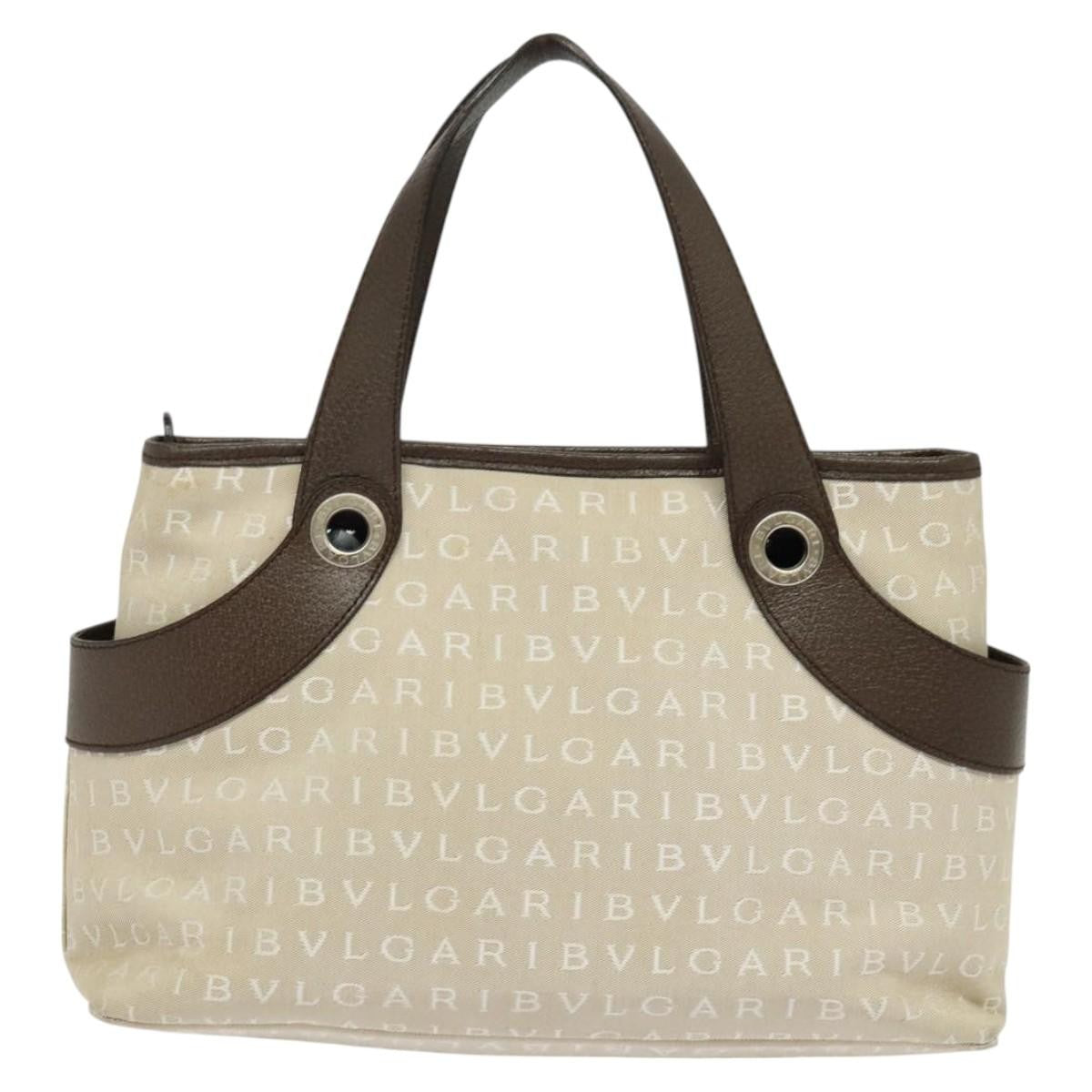 Bvlgari B.Zero1 Logomania Bag Canvas with Leather, BEIGE, CANVAS, Tote bag
