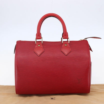 Louis Vuitton Speedy Handbag Epi Leather, RED, LEATHER, Handbag