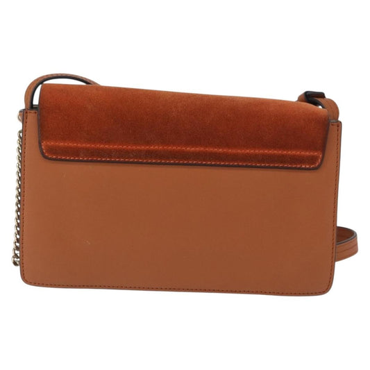 Chloe Faye Shoulder Bag Leather and Suede, BROWN, SUEDE, Shoulder bag