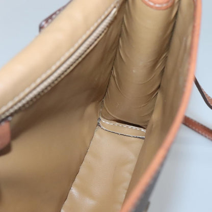 Celine Macadam Shoulder Bag PVC Leather, BROWN, CANVAS, Shoulder bag