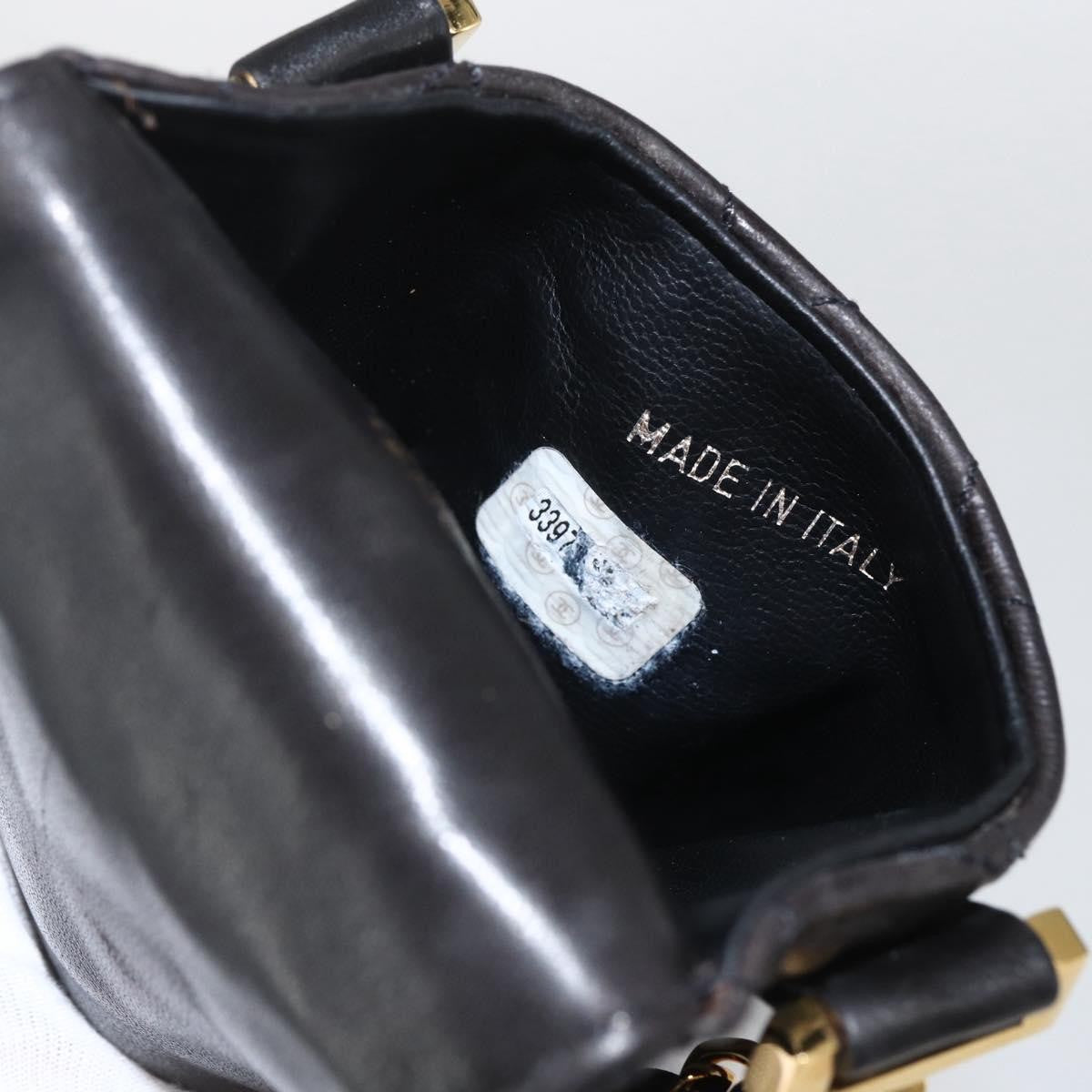 Chanel CC Flap Phone Holder Crossbody Bag Quilted Lambskin, BLACK, LEATHER, Shoulder bag