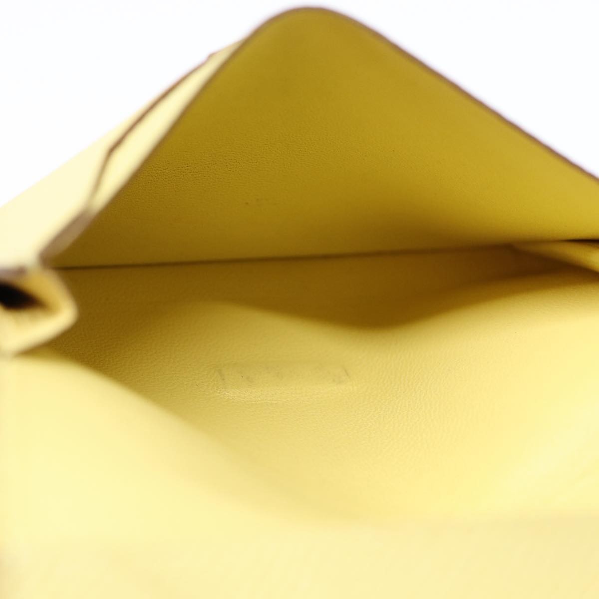 Hermes Bearn Card Case Epsom, YELLOW, LEATHER, Card Holders