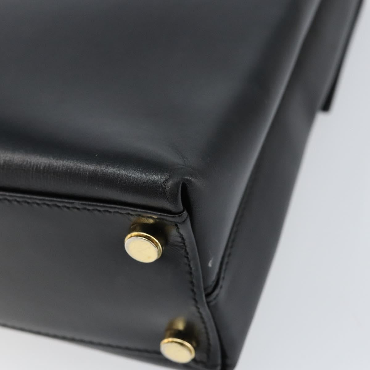 Salvatore Ferragamo Convertible Top Handle Bag Leather, BLACK, LEATHER, Handbag