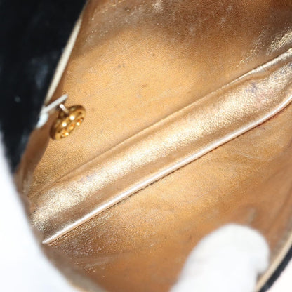 Chanel Vintage CC Flap Waist Bag Quilted Leather, BLACK, VELVET, Handbag