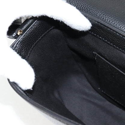 Versace Virtus Flap Messenger Bag Leather, BLACK, LEATHER, Crossbody bag