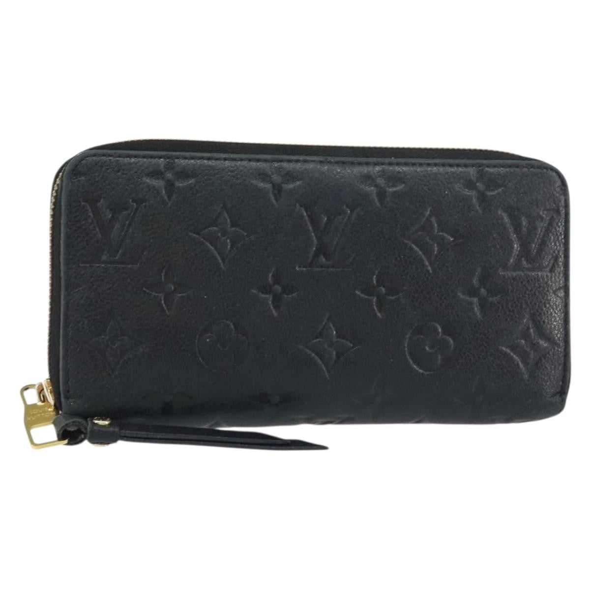 Louis Vuitton Zippy Wallet NM Leather Empreinte, BLACK, LEATHER, Wallets