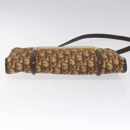 Christian Dior Vintage Trotter Shoulder Bag Canvas, BROWN, CANVAS, Shoulder bag