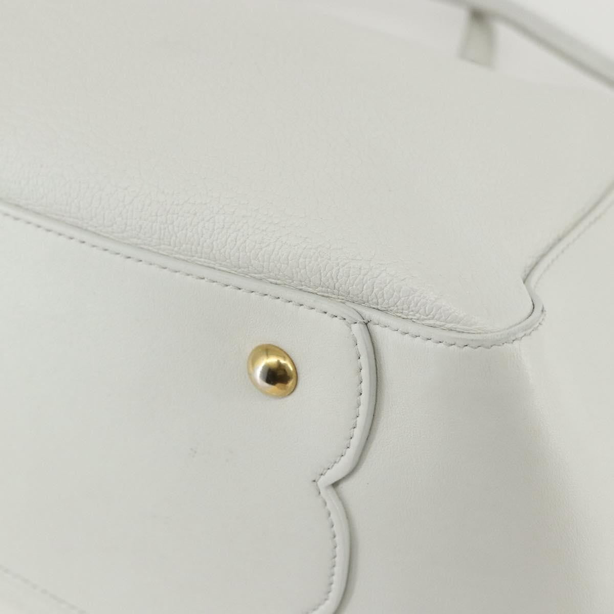 Salvatore Ferragamo Vintage Tote bag Leather, WHITE, LEATHER, Tote bag