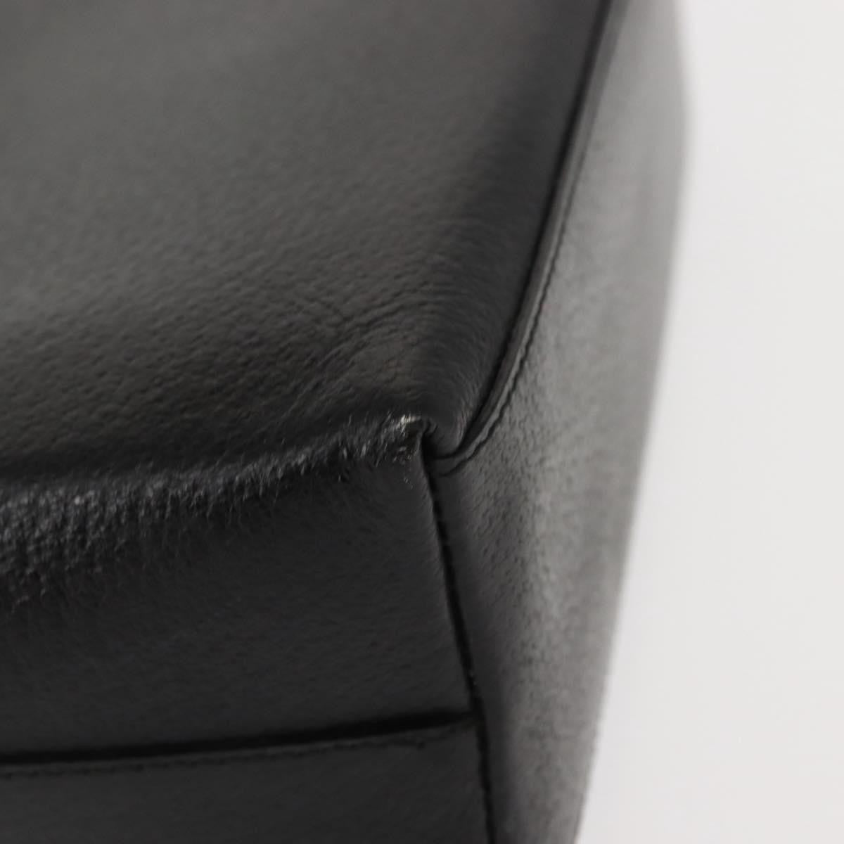 Gucci Vintage Bamboo Handle Bag Leather, BLACK, LEATHER, Handbag