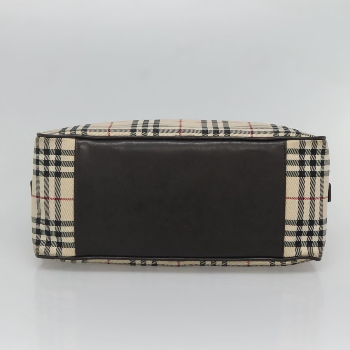 Burberry Nova Check Bowling Bag Canvas, BEIGE, NYLON, Handbag