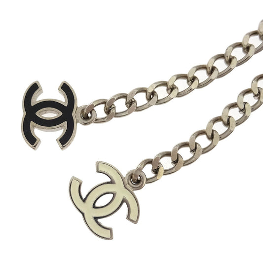 Chanel Vintage Camellia Charm Chain Belt Metal, SILVER, SILVER_PLATED, Belts