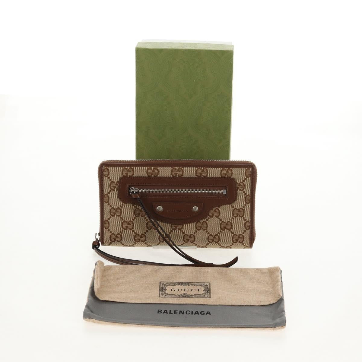 Gucci x Balenciaga The Hacker Project Neo Classic Wallet GG Canvas, BEIGE, CANVAS, Wallets