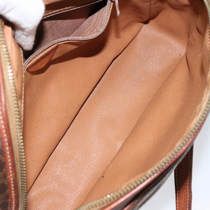 Celine Vintage Macadam Shoulder Bag Canvas and Leather, BROWN, CANVAS, Shoulder bag