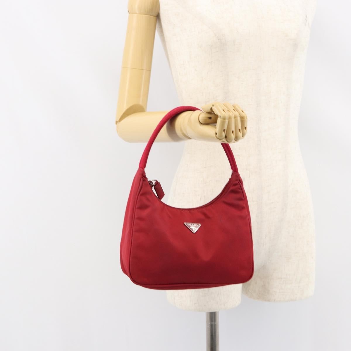Prada Hobo Tessuto, RED, NYLON, Handbag