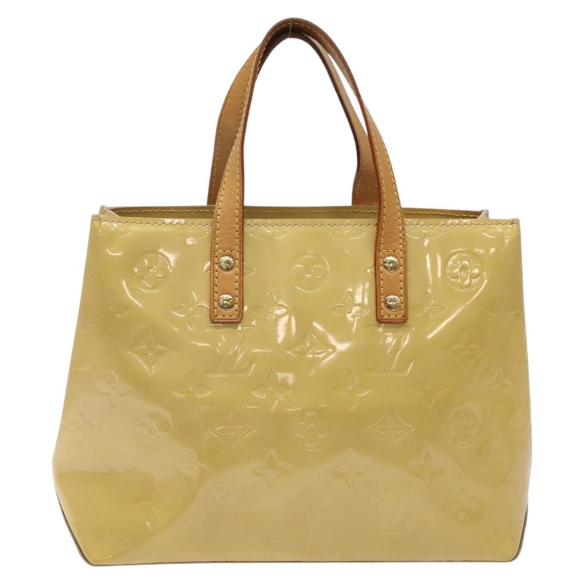 Louis Vuitton Reade Handbag Monogram Vernis, BEIGE, PATENT_LEATHER, Handbag