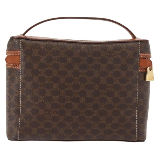 Celine Macadam Vanity Bag Canvas, BROWN, CANVAS, Handbag