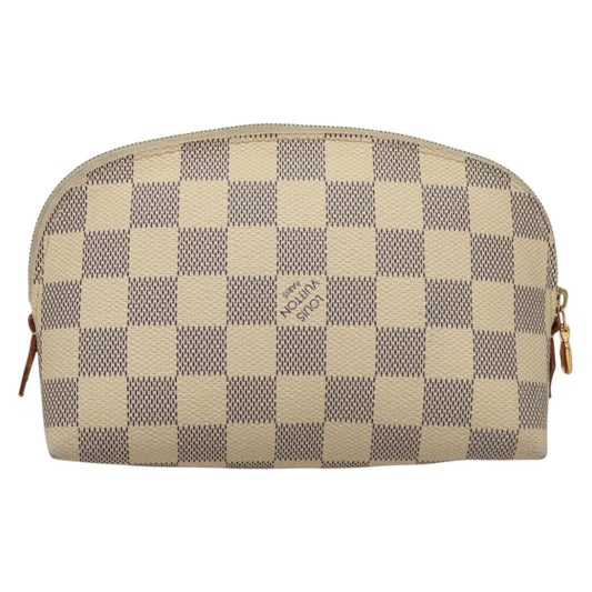 Louis Vuitton Cosmetic Pouch Damier, WHITE, CANVAS, Toiletry Case