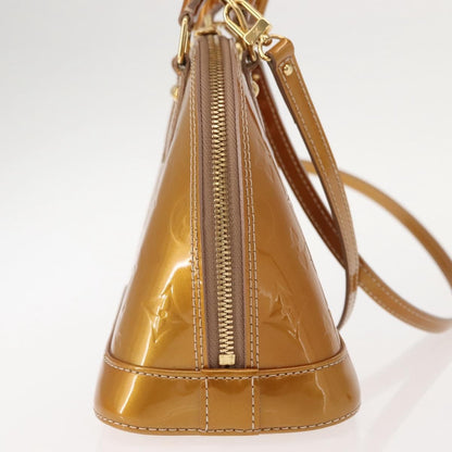 Louis Vuitton Alma Handbag Monogram Vernis, GOLD, PATENT_LEATHER, Handbag