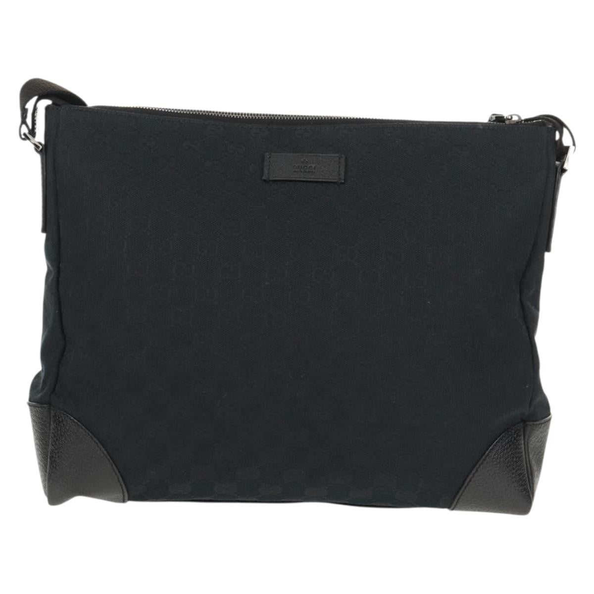 Gucci Original Messenger GG Canvas, BLACK, CANVAS, Shoulder bag