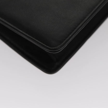 Celine Chain Shoulder Bag Leather, BLACK, LEATHER, Shoulder bag