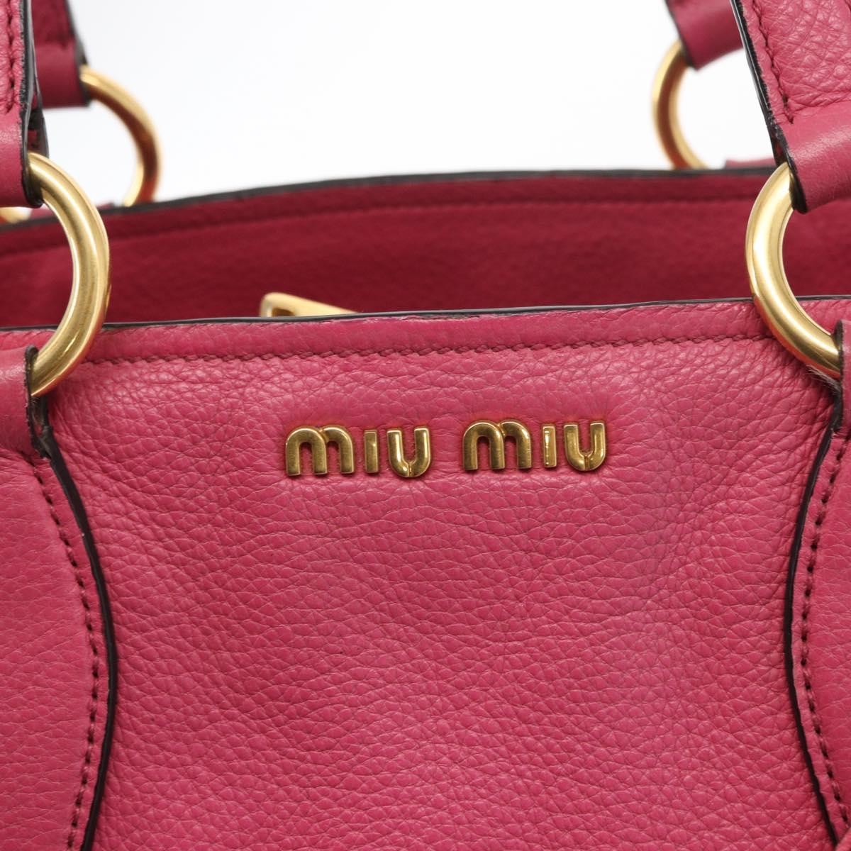 Miu Miu Phenix Convertible Tote Leather, PINK, LEATHER, Tote bag