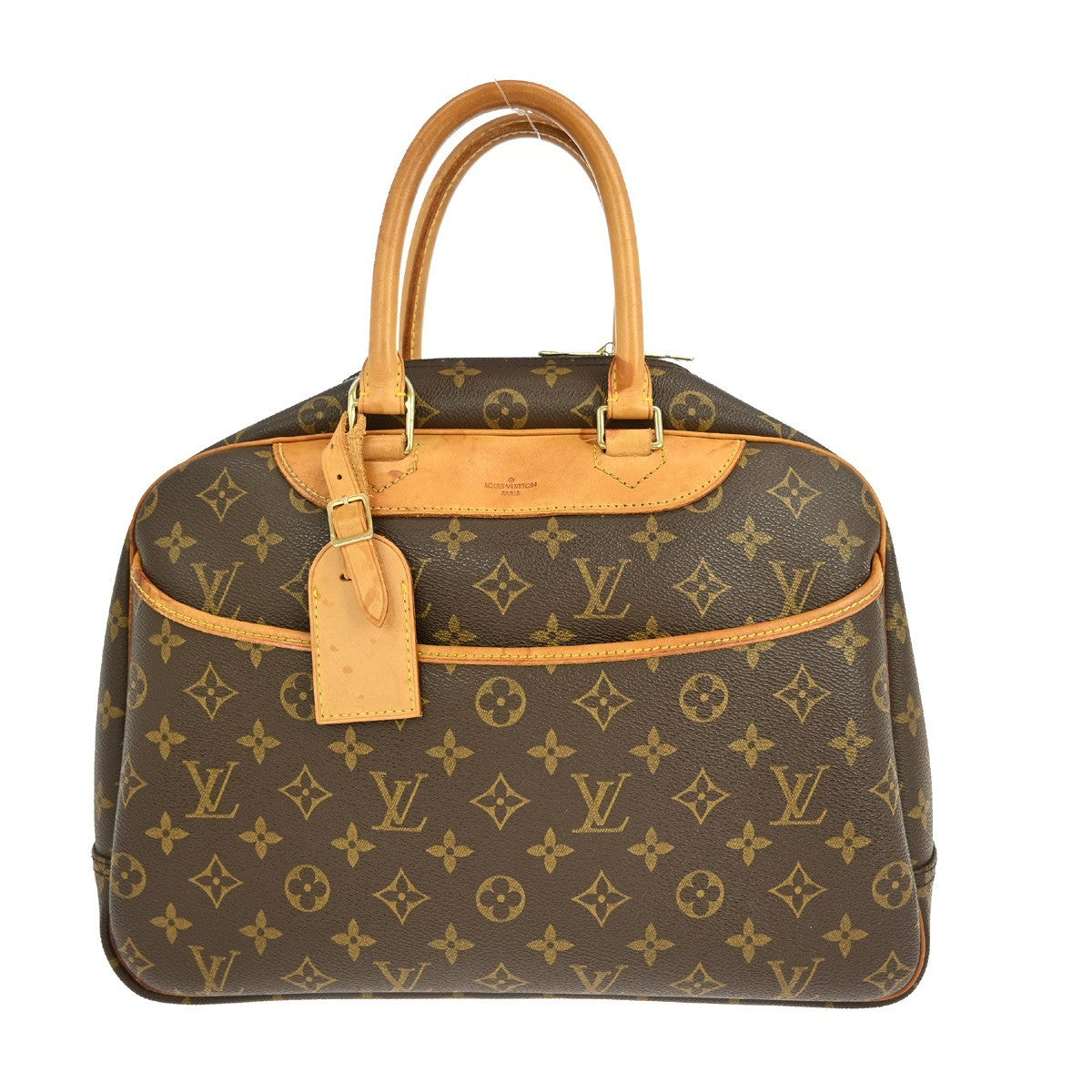 Louis Vuitton Deauville Handbag Monogram Canvas, BROWN, CANVAS, Handbag
