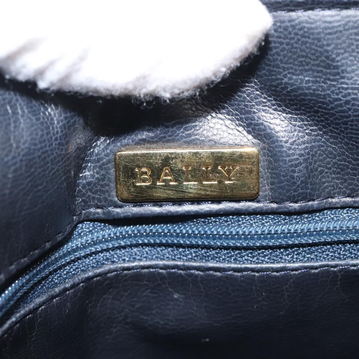 Bally Vintage Shoulder Bag Leather, NAVY, LEATHER, Shoulder bag