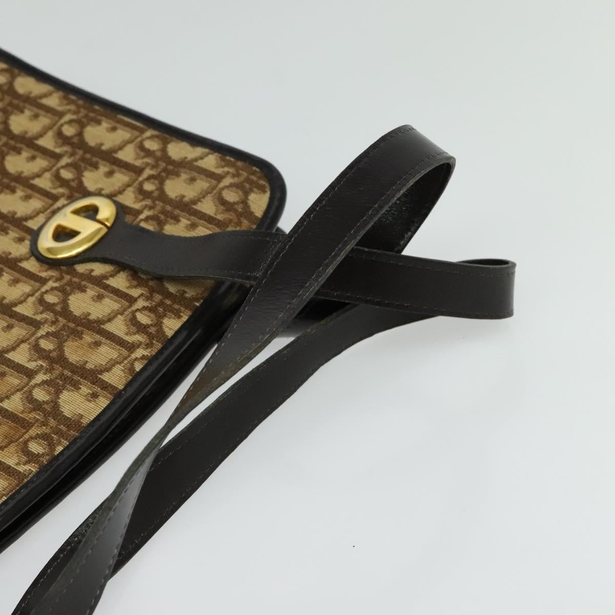 Christian Dior Vintage Trotter Handbag Canvas, BROWN, CANVAS, Handbag