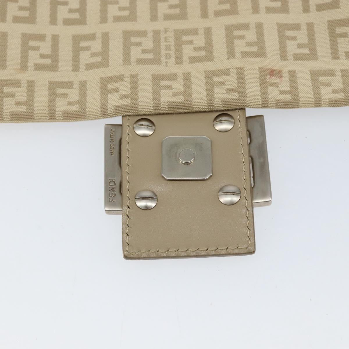 Fendi Vintage Flap Crossbody Bag Zucchino Canvas, BEIGE, CANVAS, Shoulder bag