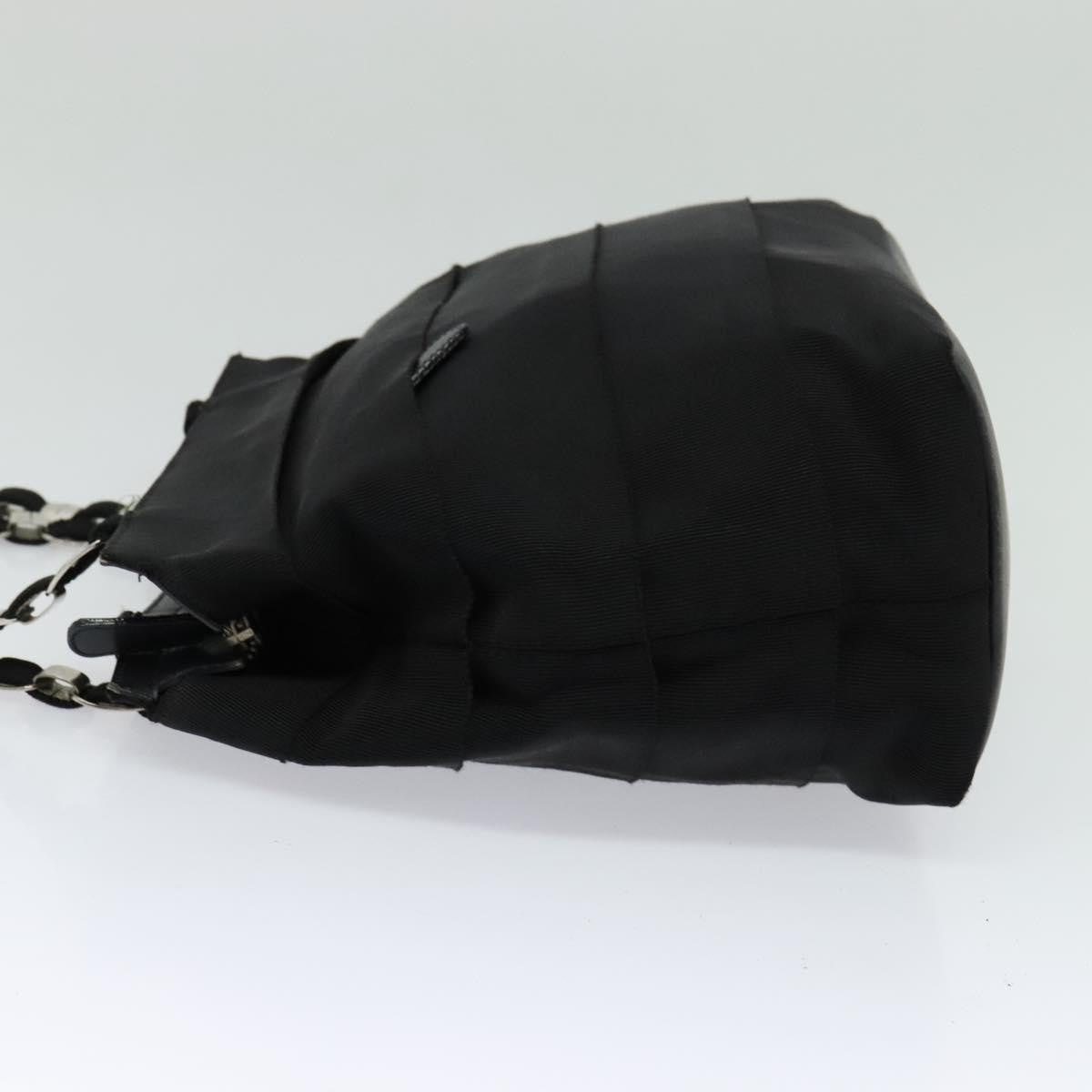 Salvatore Ferragamo Vala Shoulder Bag Canvas, BLACK, CANVAS, Shoulder bag