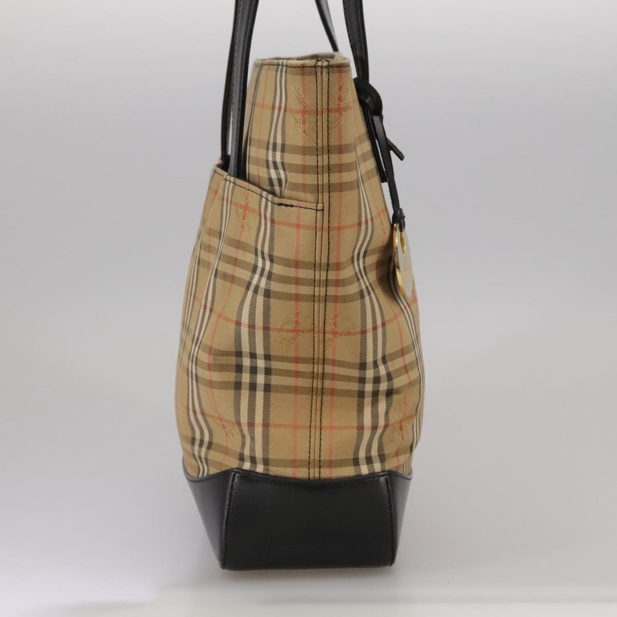 Burberry Nova Check Tote Leather, BEIGE, CANVAS, Tote bag