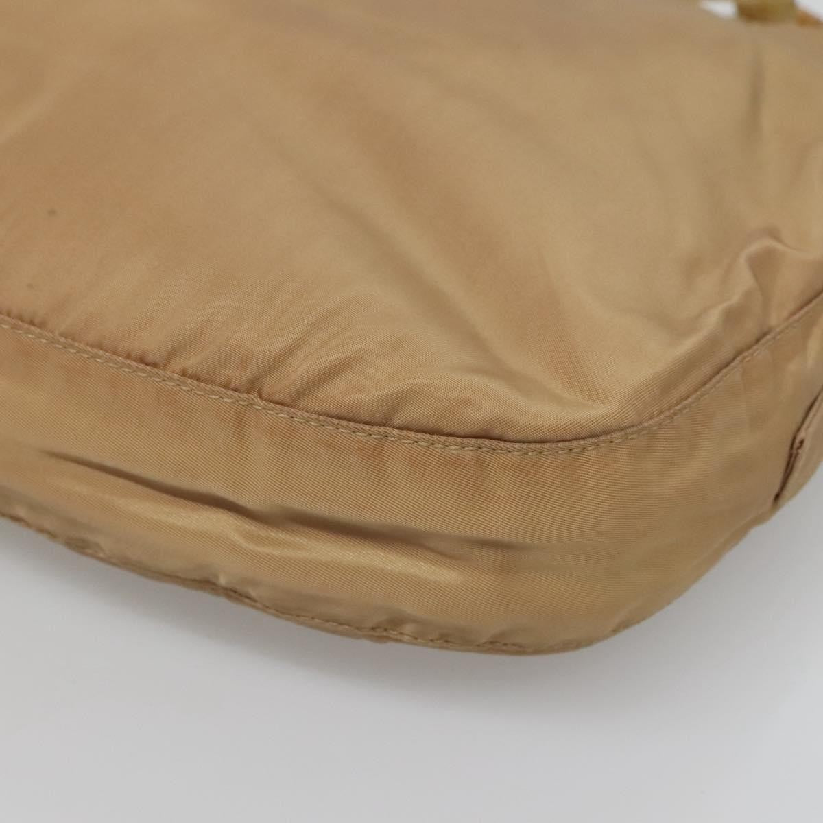 Prada Vintage Chain Shoulder Bag Tessuto, BEIGE, NYLON, Shoulder bag