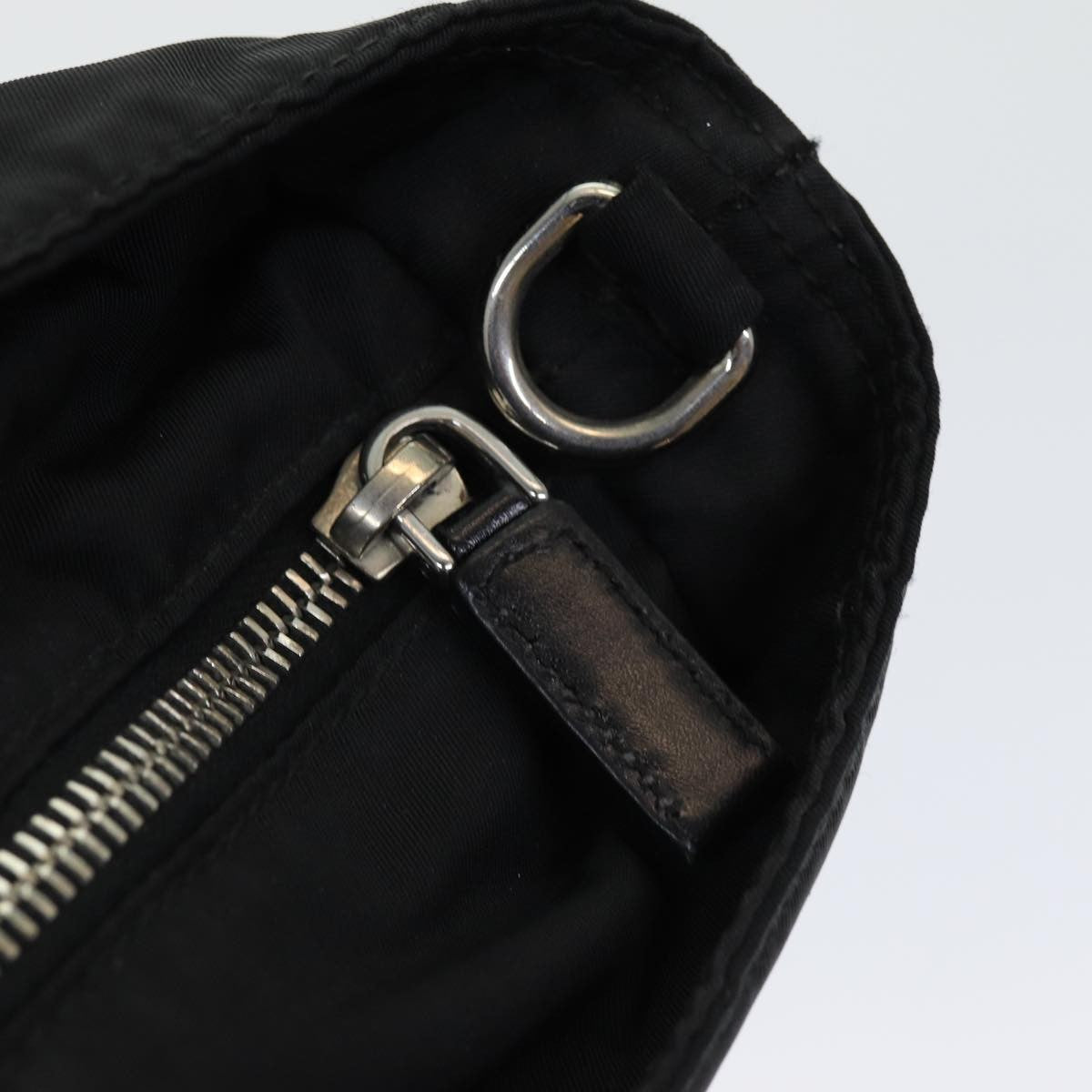 Prada Convertible Zip Tote Tessuto with Leather, BLACK, NYLON, Tote bag