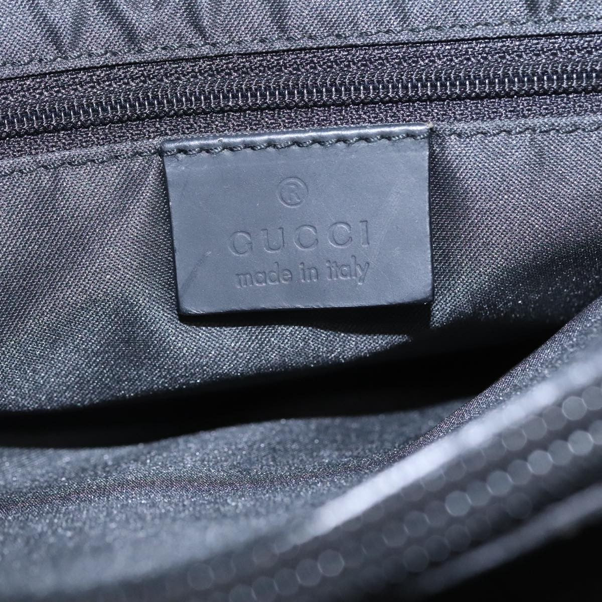 Gucci Vintage Bamboo Handle Tote GG Nylon, Black, Nylon, Tote Bag
