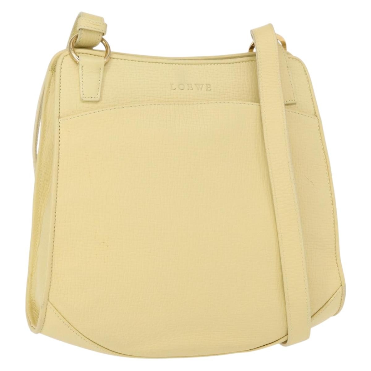 Loewe Vintage Shoulder Bag Leather, YELLOW, LEATHER, Shoulder bag