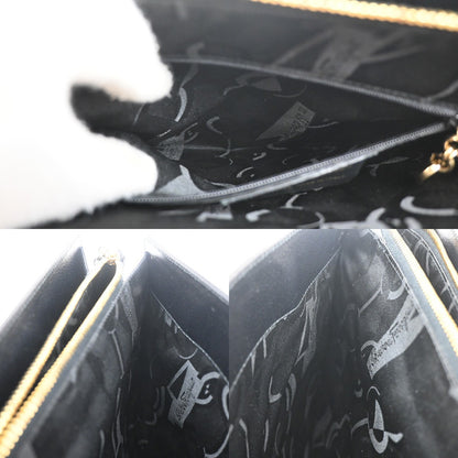 Salvatore Ferragamo Gancini Shoulder Bag Leather, BLACK, LEATHER, Shoulder bag