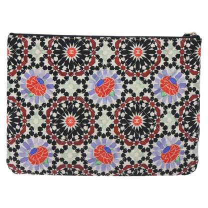 Chanel Dubai O Case Clutch Quilted Printed Nylon, MULTICOLOUR, NYLON, Clutche & pouche