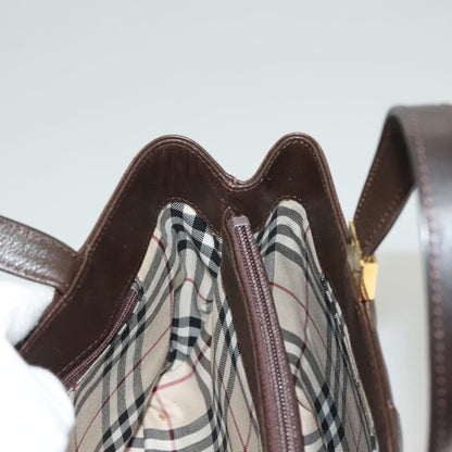 Burberry Vintage Handbag Leather, BROWN, LEATHER, Handbag