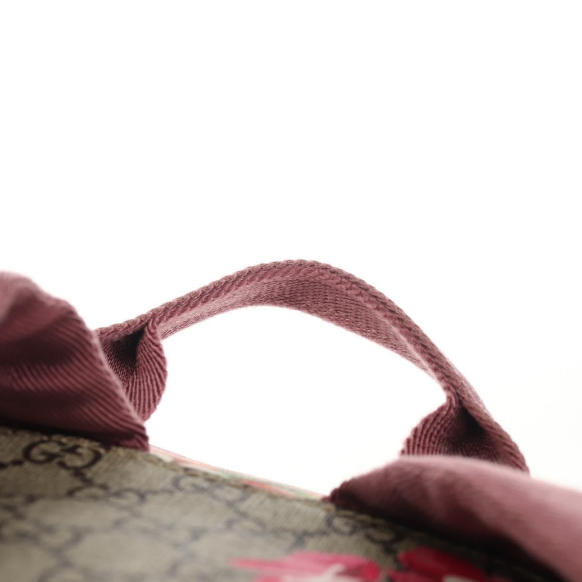 Gucci Buckle Backpack Blooms Print GG Coated Canvas, BEIGE, CANVAS, Backpack
