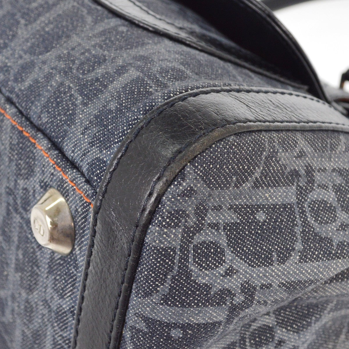 Christian Dior Flight Tote Diorissimo Denim, NAVY, CANVAS, Tote bag