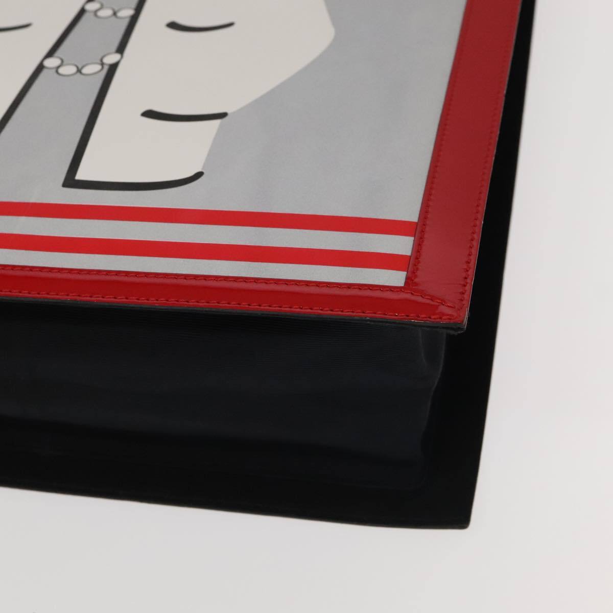 Chanel Vintage Portrait Tote Printed Leather and Quilted Patent, RED, LEATHER, Tote bag