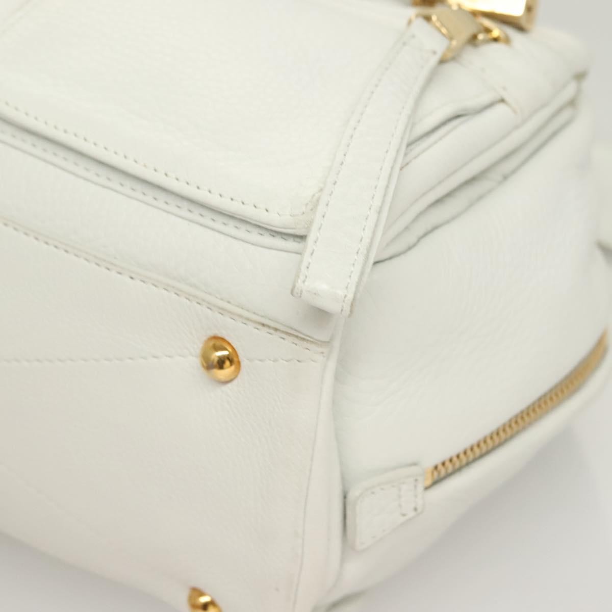 Loewe Chain Roller Handbag Leather, WHITE, LEATHER, Shoulder bag