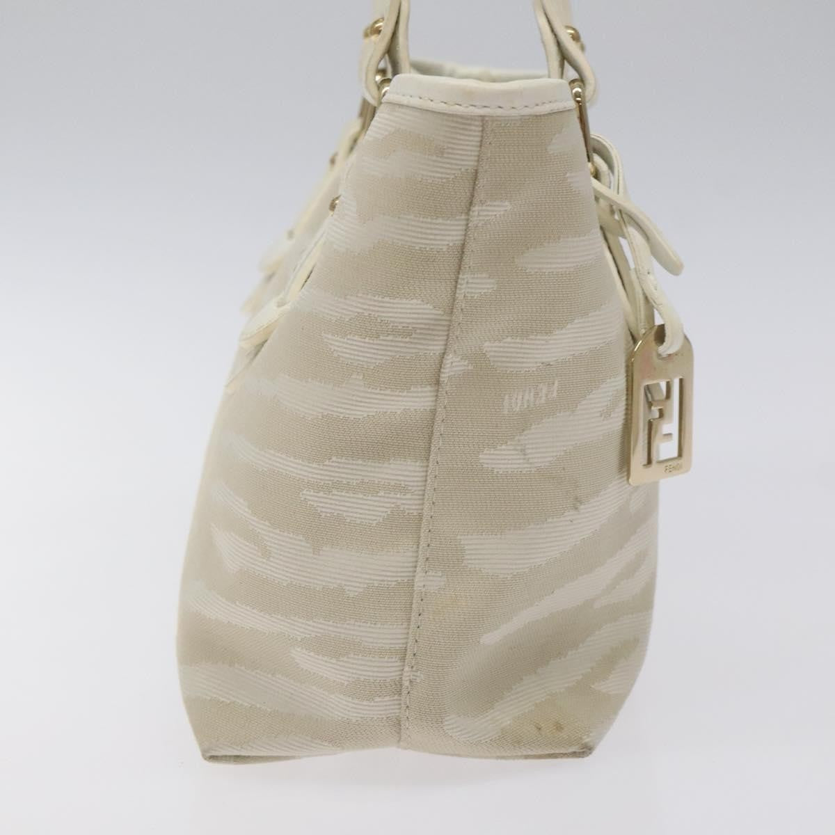 Fendi Vintage Tiger Tote Canvas, WHITE, CANVAS, Tote bag