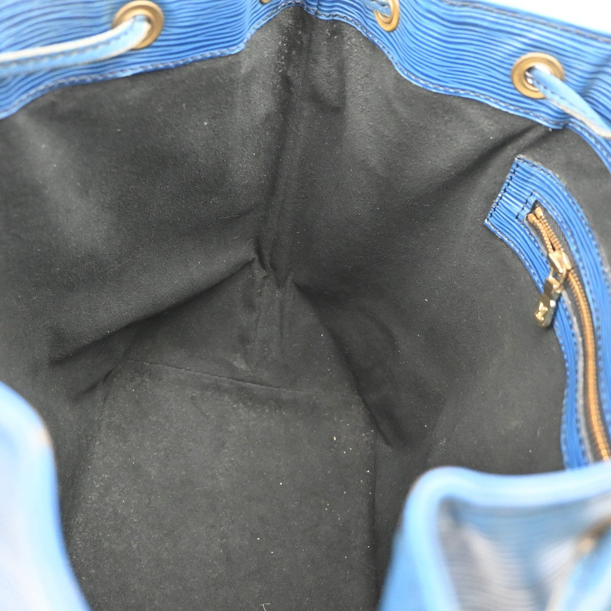 Louis Vuitton Petit Noe Handbag Epi Leather, BLUE, LEATHER, Shoulder bag