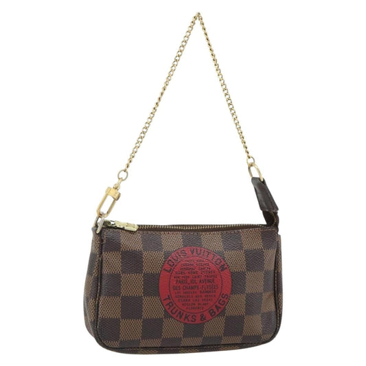 Louis Vuitton Pochette Accessoires Limited Edition Damier, Brown, Canvas, Clutch