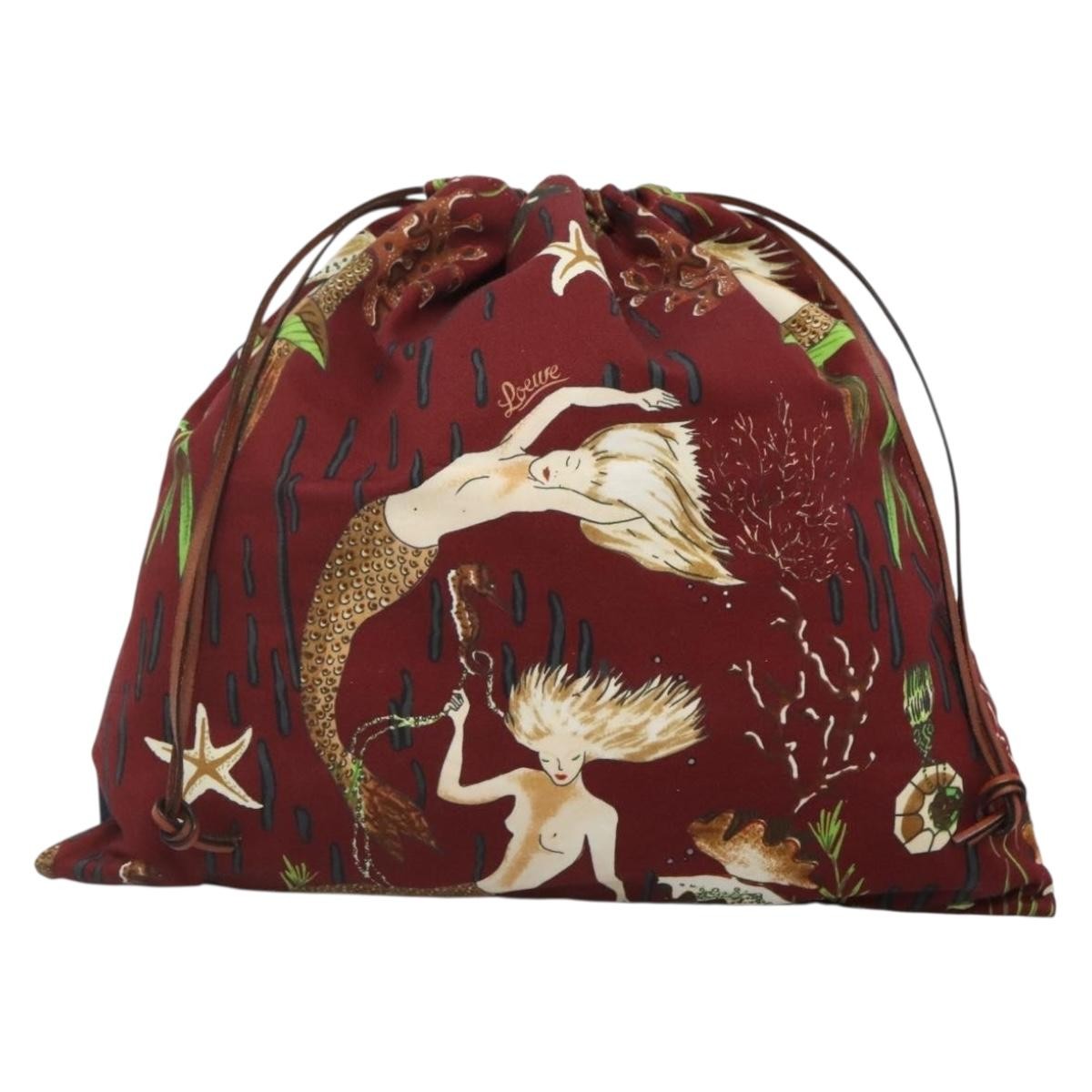 Loewe Paula Drawstring Pouch Printed Canvas, MULTICOLOUR, CANVAS, Handbag