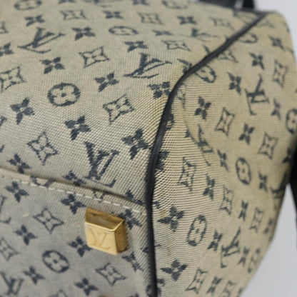 Louis Vuitton Josephine Handbag Mini Lin, BLUE, CANVAS, Handbag