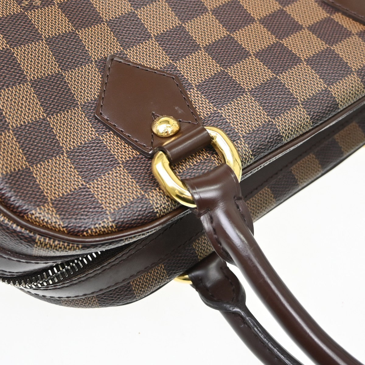 Louis Vuitton Duomo Boston Bag Damier, Brown, Canvas, Handbag