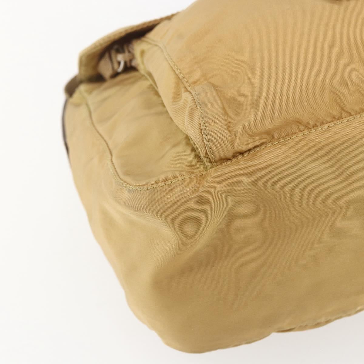 Prada Buckle Messenger Bag Tessuto, BEIGE, NYLON, Shoulder bag