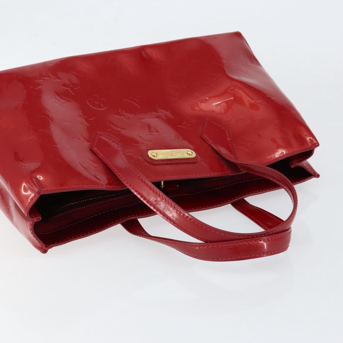 Louis Vuitton Wilshire Handbag Monogram Vernis, RED, PATENT_LEATHER, Handbag